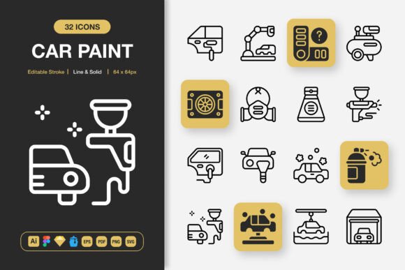 Car Paint Icons: High-Quality Icons for Every Project