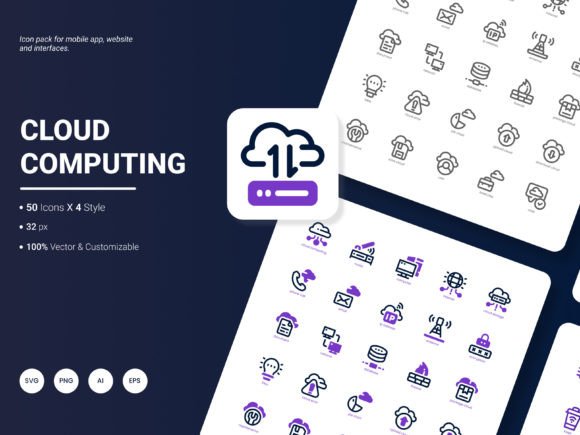 Cloud Computing Icon Pack: The Visual Language of Modern Digital Solutions
