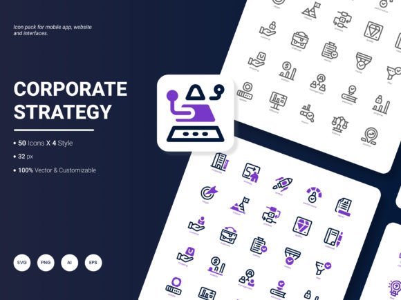 Corporate Strategy Icon Pack