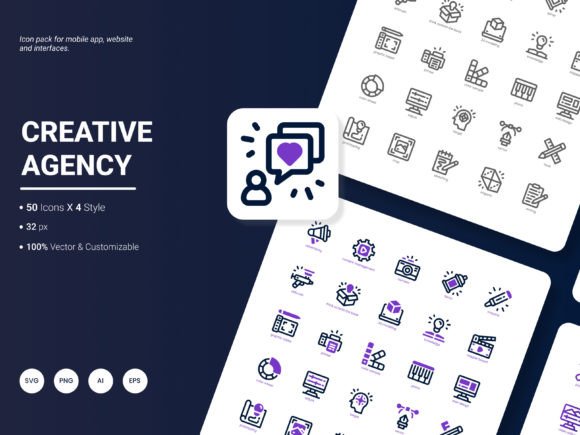 Creative Agency Icon Pack: A Versatile Visual Toolkit for Modern Projects