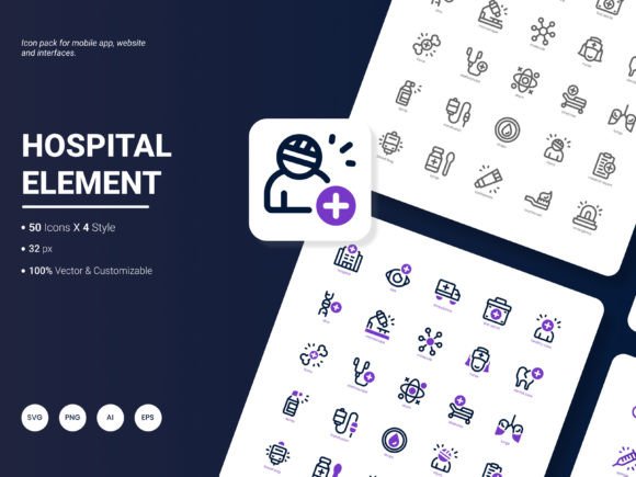 Designing with Clarity: How the Hospital Element Icon Pack Transforms Healthcare Visual Communication