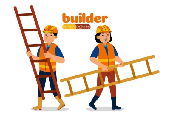 Man and Woman Builders Profession