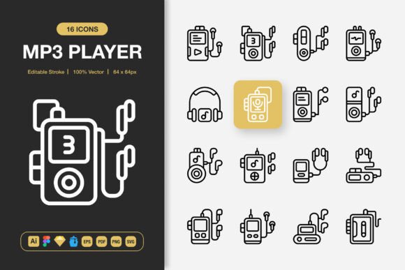 Mp3 Player Icons: Where Minimalist Design Meets Modern Audio Interfaces