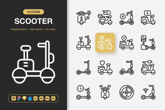 Precision in Every Stroke: Why Scooters Outline Icons Are Changing the Way Designers Work
