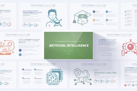 Streamlining AI Communication with the Artificial Intelligence PowerPoint Infographics Template