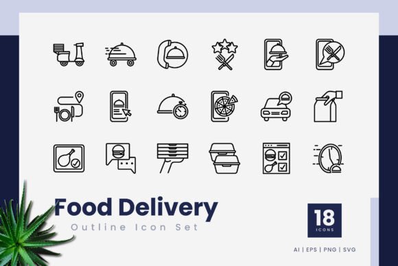 The Quiet Power of Food Delivery Outline Icons in Modern Design