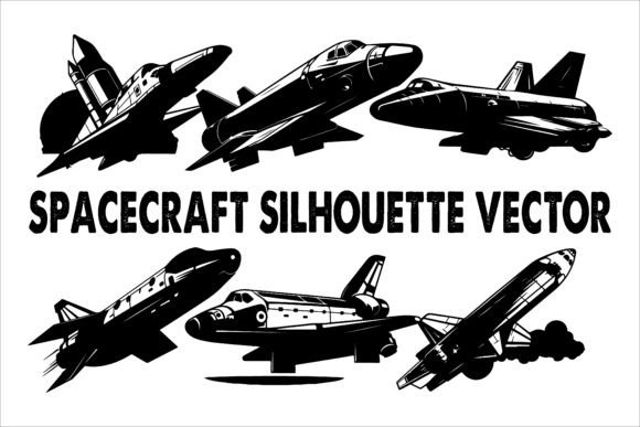 Vector Spacecraft Silhouettes for Design Projects